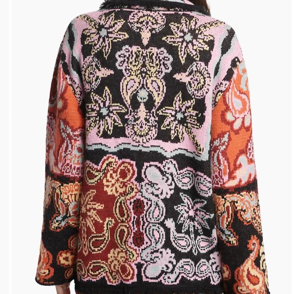 FARM Rio Black Sweet Mermaids Knit Blazer Twee Fall - Picture 5 of 14